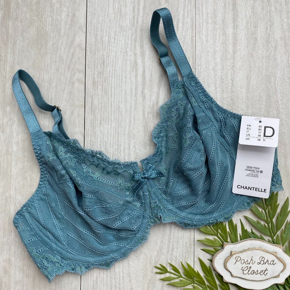 36D Chantelle Rive Gauche Underwire Bra NWT 3281 Sexy Stretch Lace Cup NEW